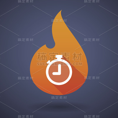 带有计时器的火焰图标