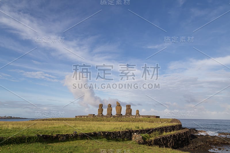 复活节岛上的阿胡塔海