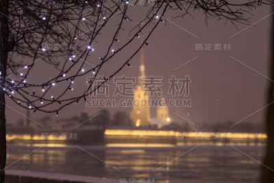 圣彼得堡冬天的夜晚
