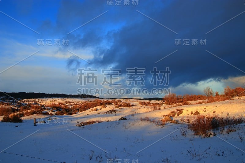 法国塞达涅的雪景