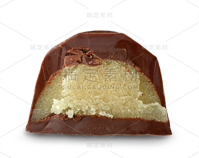 半份自制的巧克力果仁糖