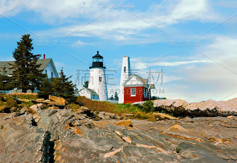 Lighthouse-Pemaquid -缅因州- 1827点