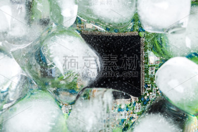 冰冻的微型芯片