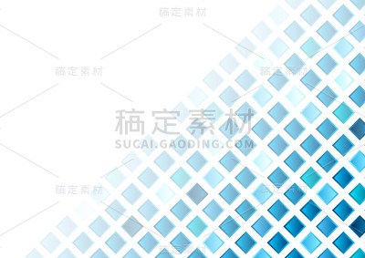 蓝色几何方块抽象马赛克背景