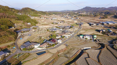 航拍乡村景色