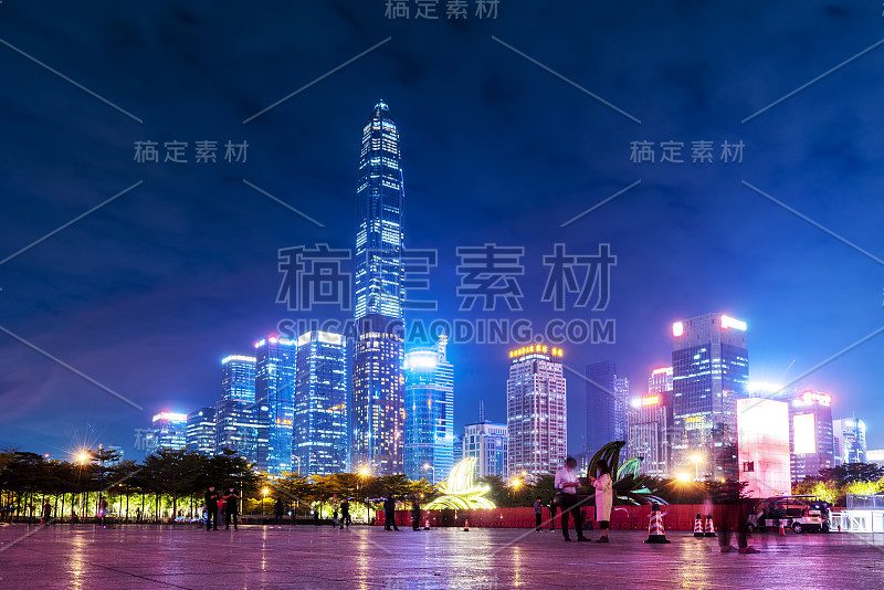 深圳城市建筑景观夜景