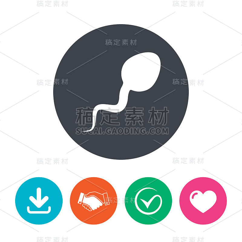 精子信号图标。受精的象征