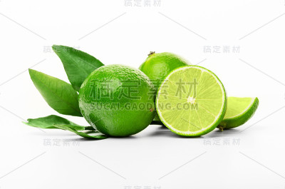 孤立的酸橙。