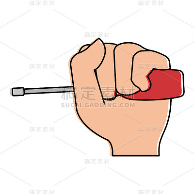 手用螺丝刀工具隔离图标