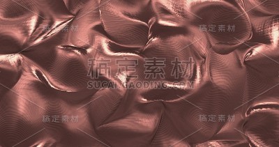 玫瑰金闪闪的丝绸背景。魅力缎面纹理3D渲染