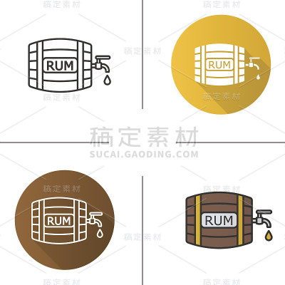 朗姆酒木桶图标
