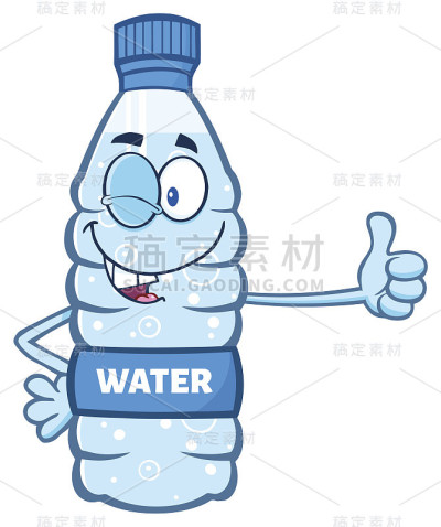 竖起大拇指的水瓶