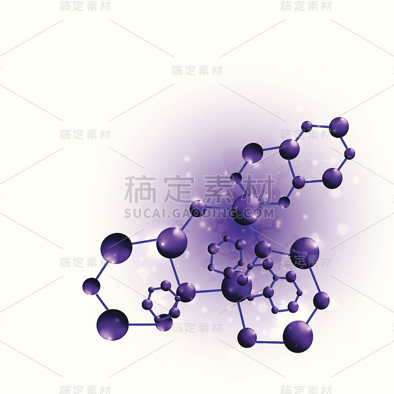 向量紫色分子背景