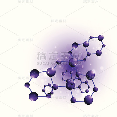 向量紫色分子背景