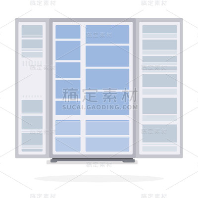 打开空冰箱隔离