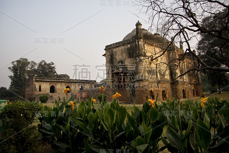 三个圆顶清真寺，罗迪花园，德里