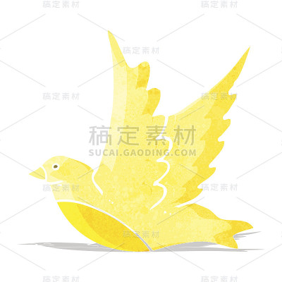 卡通飞翔的鸟