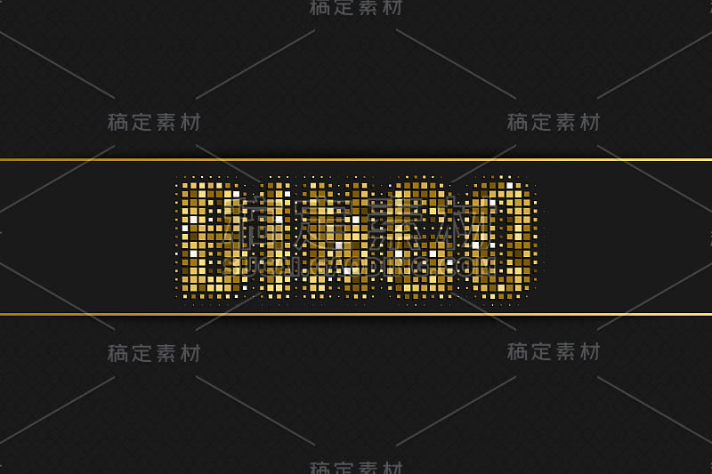 Bingo金色半色调标志