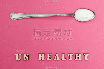 糖尿病、概念。匙糖。