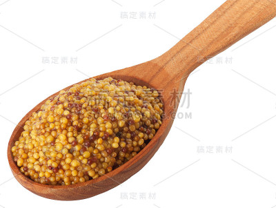 木勺里的全麦芥末