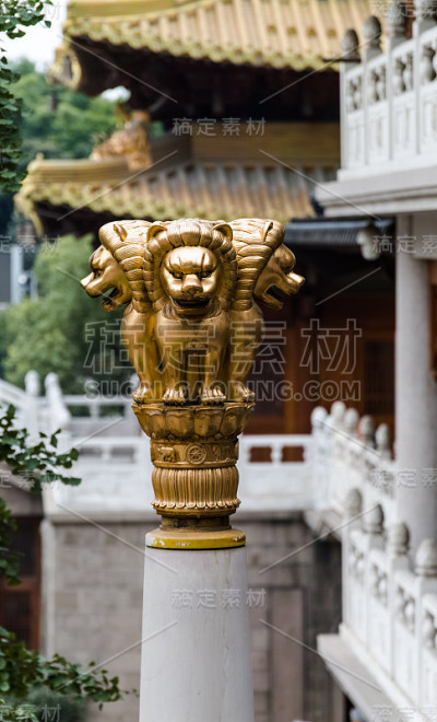 金狮柱静安寺，上海，中国
