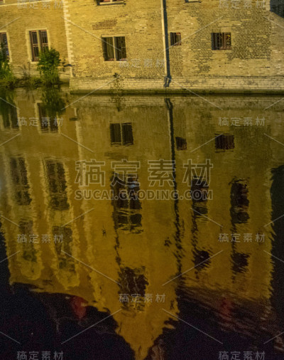 布鲁日运河夜景