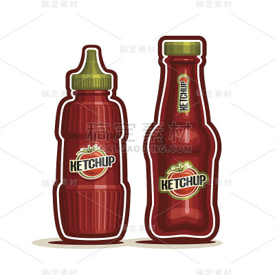 矢量标志番茄酱瓶