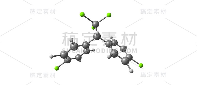 二氯二苯三氯乙烷或滴滴涕分子结构上分离为白色
