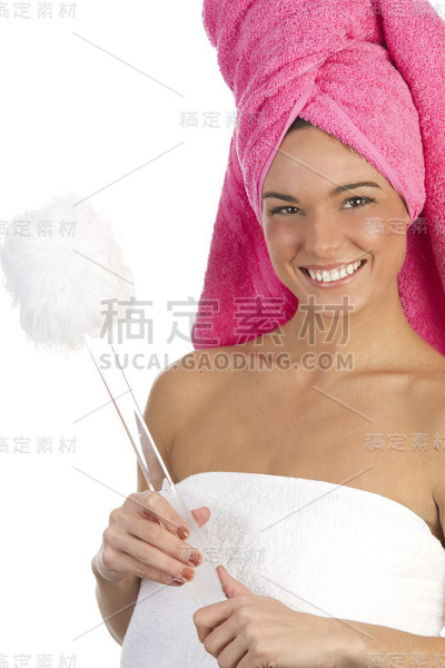 女人在浴袍