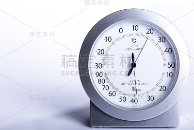 白底上的比重计和温度计