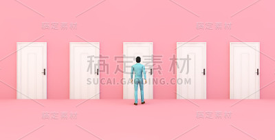 色彩斑斓的商人概念