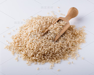 白色腈纶底色上的糙米