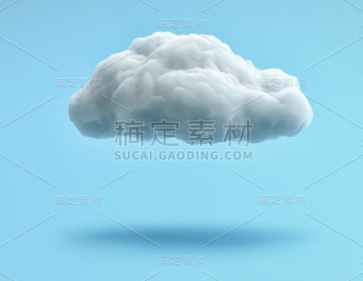 白云孤立在蓝色背景上。剪切路径包括