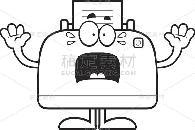 害怕卡通打印机