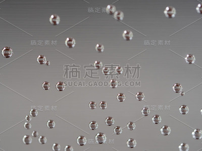 水玻璃上的气泡特写