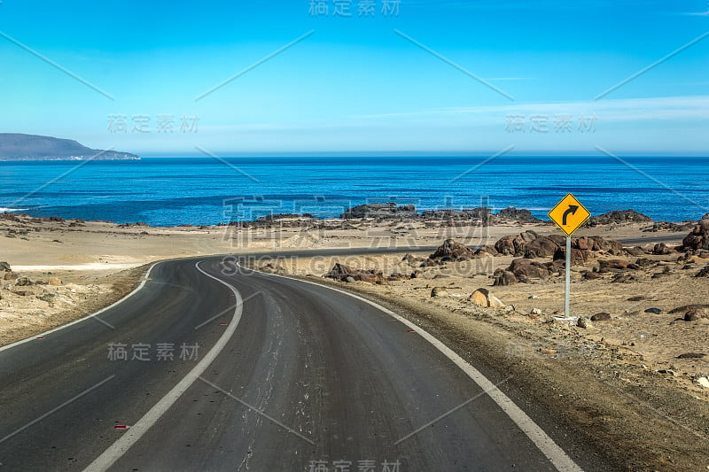 智利北部Bahia Inglesa地区的美好场景。