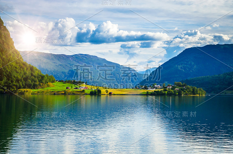 索格尼峡湾全景，挪威最美丽的峡湾之一