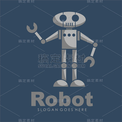很酷的机器人设计插图向量