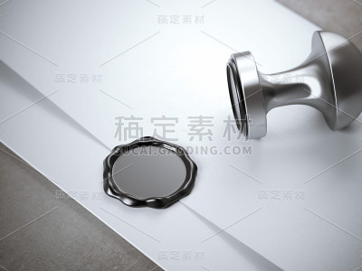 信封和蜡与印章。