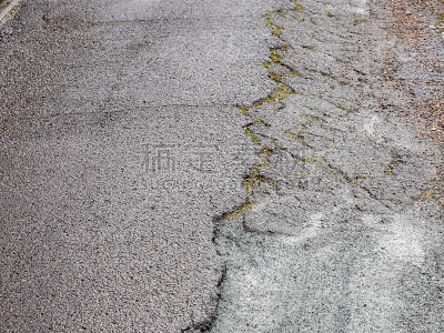 街道上的道路损坏