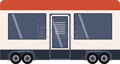 拖车屋矢量插图。