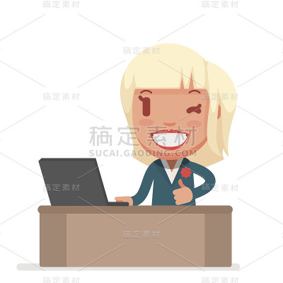 可爱的商业女性