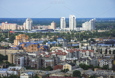 乌克兰基辅Obolon Lypki地区的美丽景色