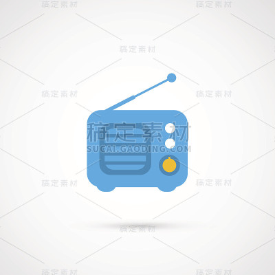 矢量媒体图标-无线电