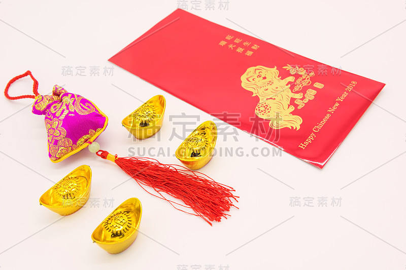 2018年中国新年装饰上的白色