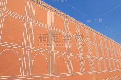 印度斋浦尔城宫殿历史建筑墙