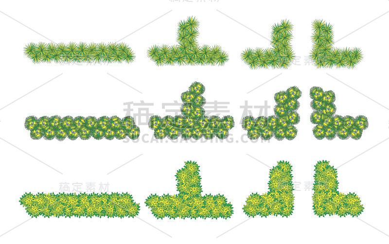 植物项目俯视图景观设计