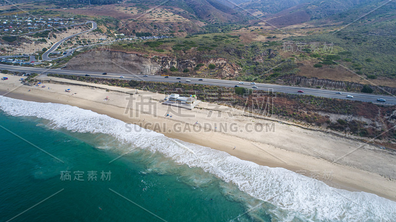 鸟瞰图水晶湾州立海滩