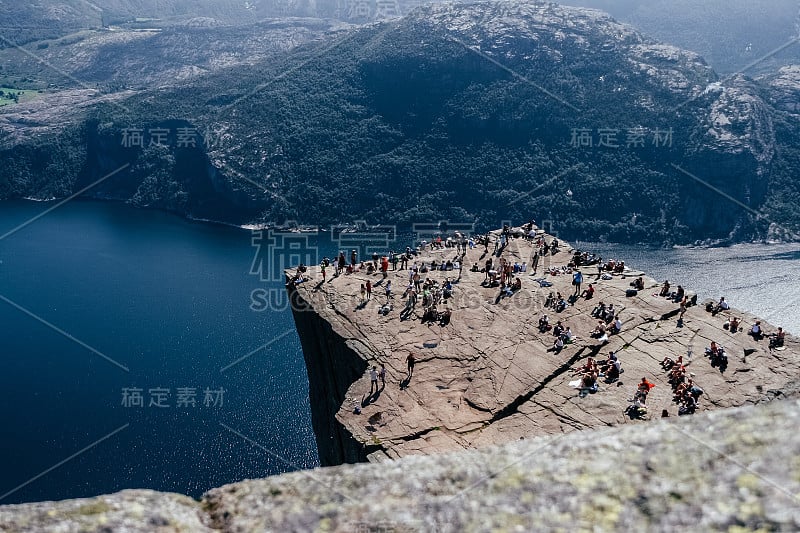 布道石鸟瞰图，挪威