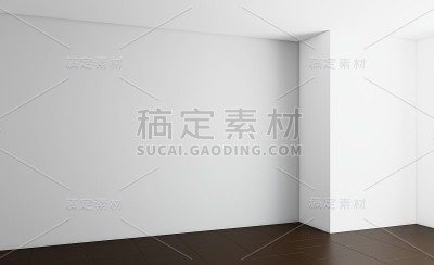 空白的房间。3 d渲染。